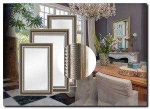 Cesarino mirror Antique silver bronze