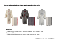 Luxurious long cotton lounge gown in a classic plaid pattern, featuring a shawl collar, long sleeves, and a tie waist for a comfortable and stylish loungewear option.