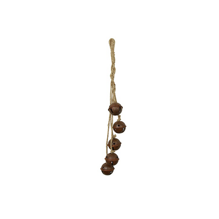 Kersthanger belletjes Jort roest-42x3x3CM