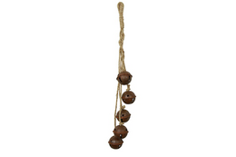 Kersthanger belletjes Jort roest-42x3x3CM