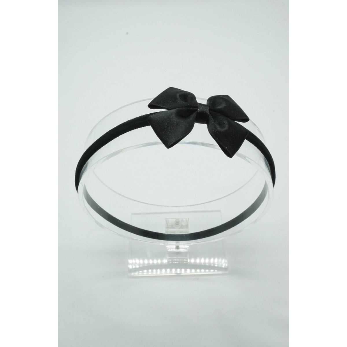 Nylon haarband metallic satijn regular mini