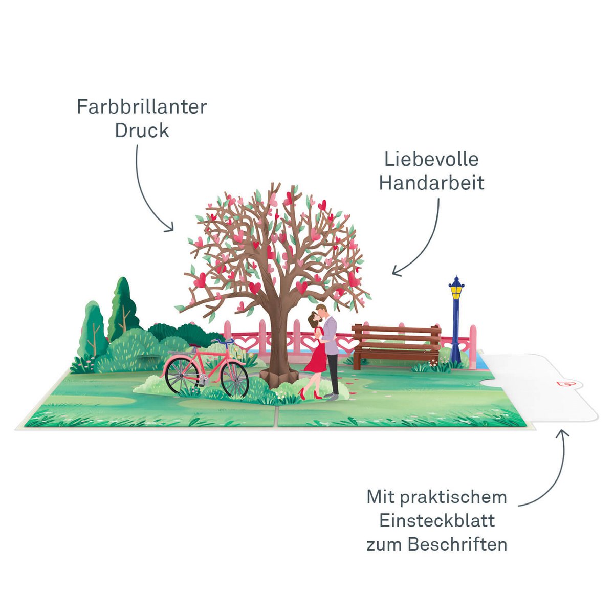 Verliefd stel pop-upkaart
