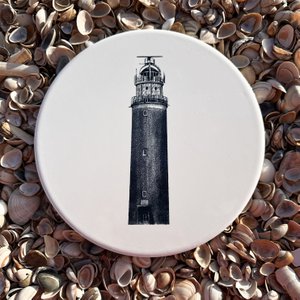 Wandfliese Rund | Leuchtturm Texel