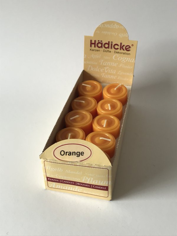 Duftteelichte Orange, 20 St./Box