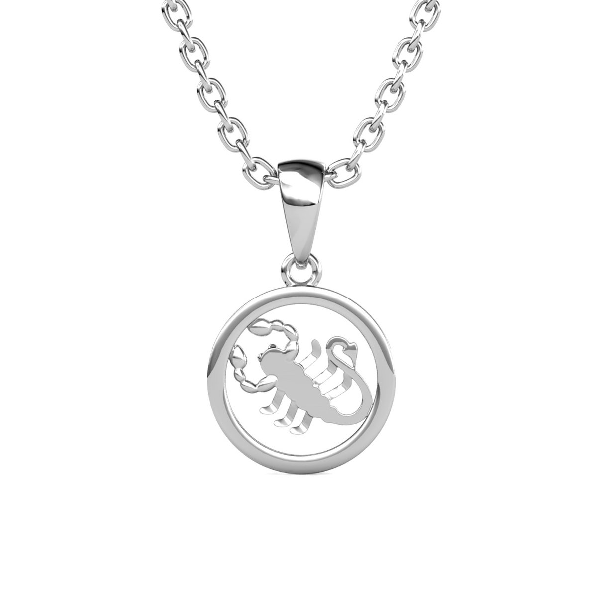 Pendentifs Zodiaque Scorpion - Argenté et Cristal