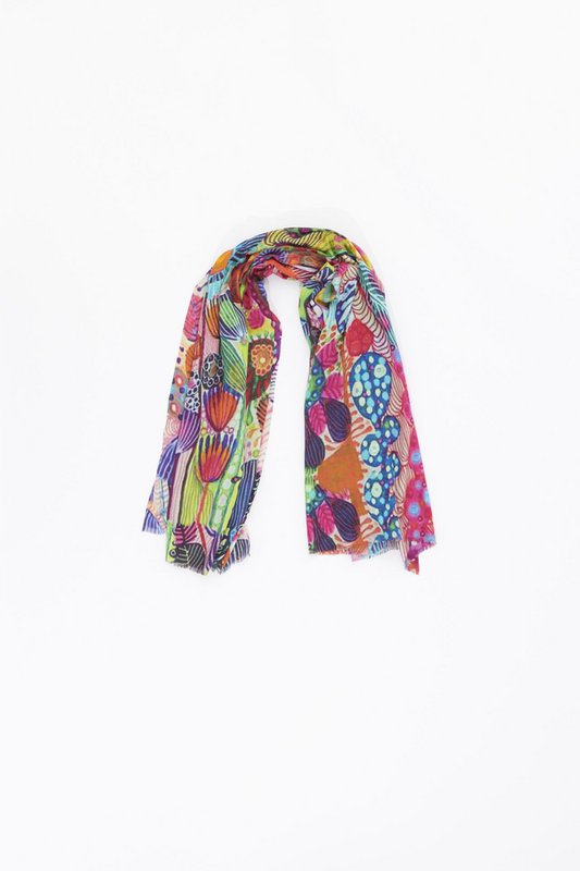 Scarf Wool/Silk - Otra Cosa - Fantastic Flowers - 4733