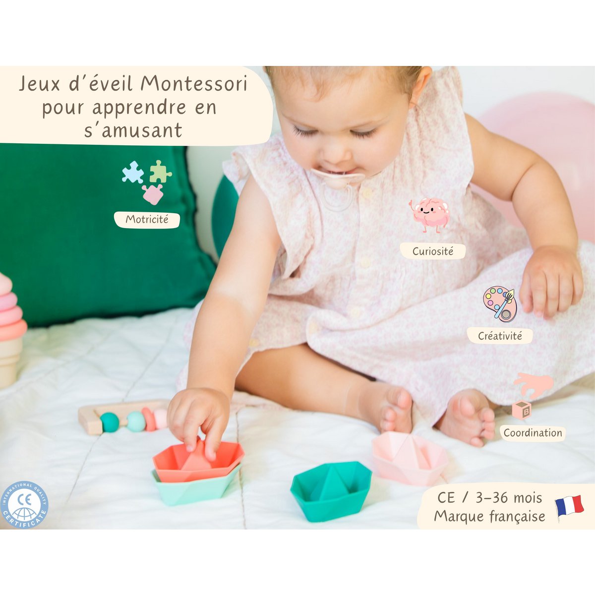 Coffret d’Eveil Montessori 3-36 mois - Cadeau naissance
