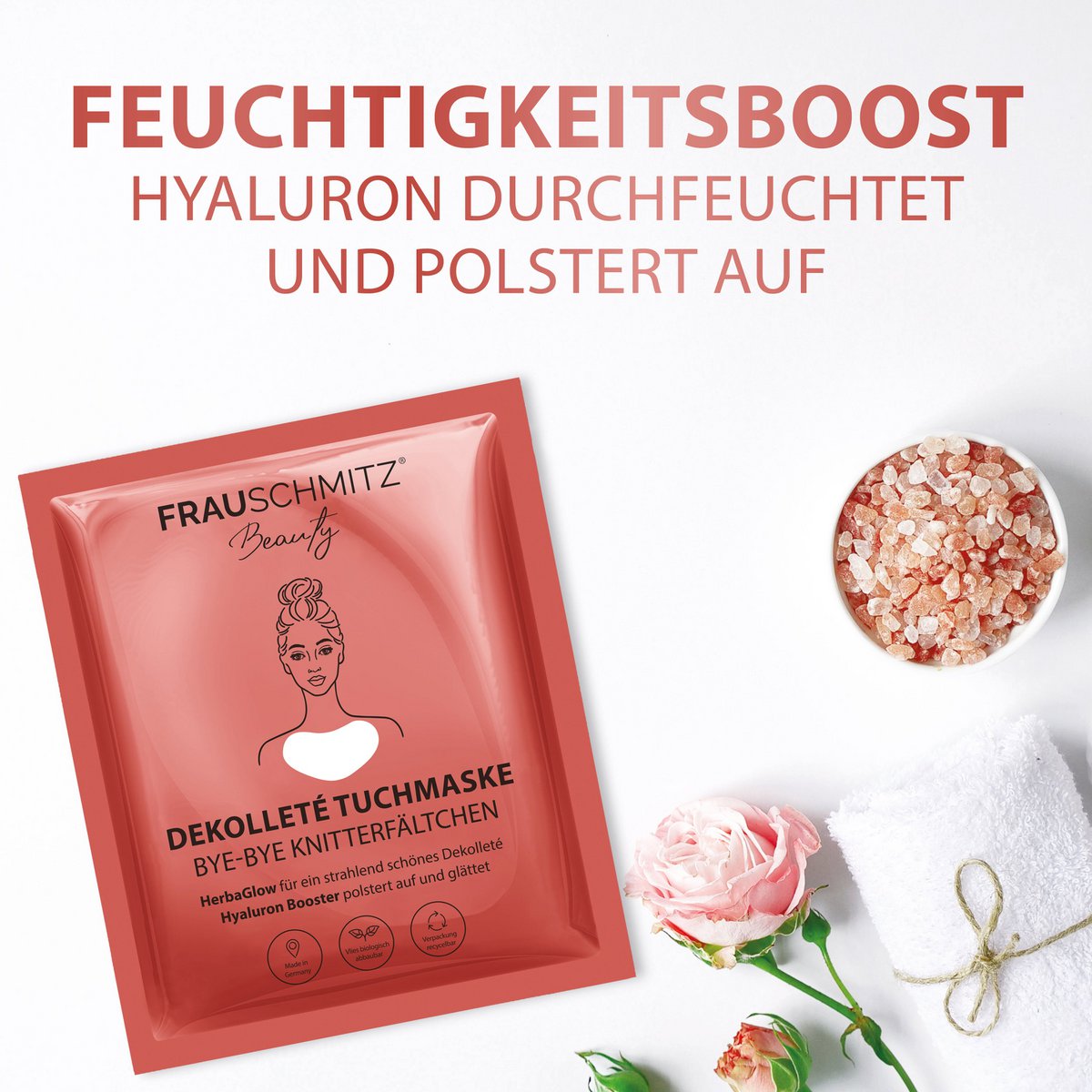 Dekolleté Tuchmaske 3er Set - BYE-BYE Knitterfältchen