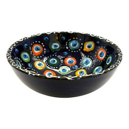 Keramikschale - Evil Eye - Dunkelblau - 12cm