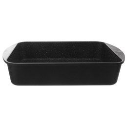 Asado de granito de estaño con tapa rectangular Grande 4.4 L, 35x22.5 cm