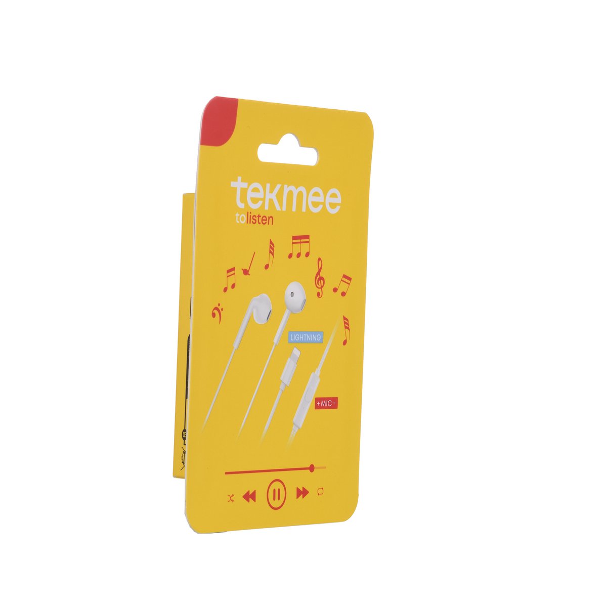 Écouteurs Stéréo Lightning avec Micro Tekmee – Blanc