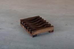 Shampoo Bar - Soap Holder made of Dark Wood