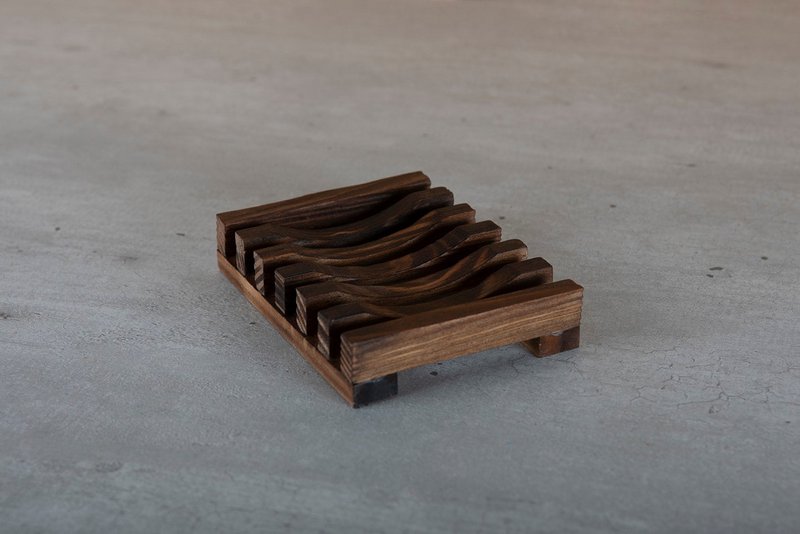 Shampoo Bar - Soap Holder made of Dark Wood