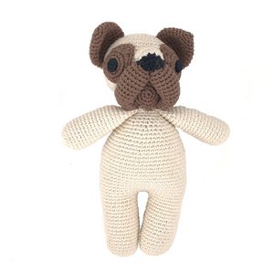 Luna-Leena bulldog Lewis - organic cotton - hand crocheted in Nepal