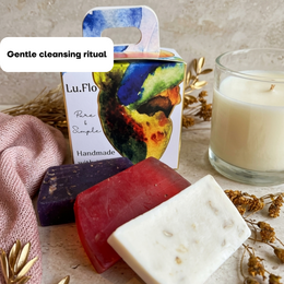 Artisan Bio-Seifenset (3 Stück) – Lavendel, Honig und Hafer