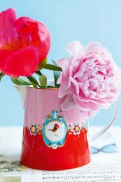 Sugar Bowl Love Birds Medallion Red-Pink 300ml