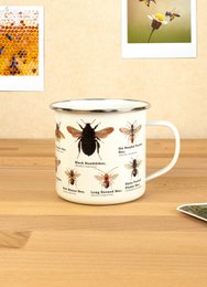 Geschenk Republik Mok Emaille - Emaille Becher - Biene