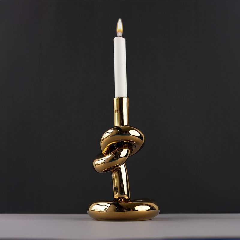 KNOTTED CANDLEHOLDER
