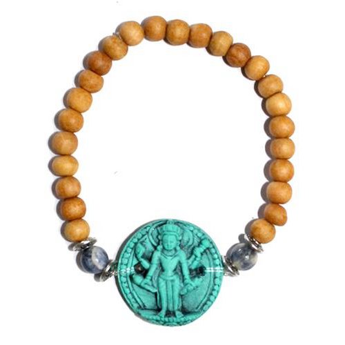 Bracelet Sandalwood Turquoise Vishnu
