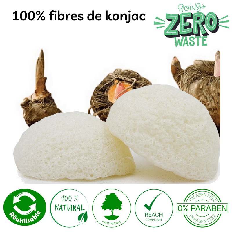 Zero waste classic natural konjac