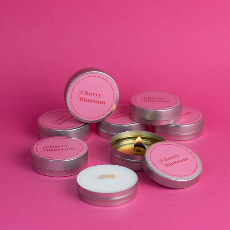 Mini bougies de soja parfumées, Fleur de cerisier