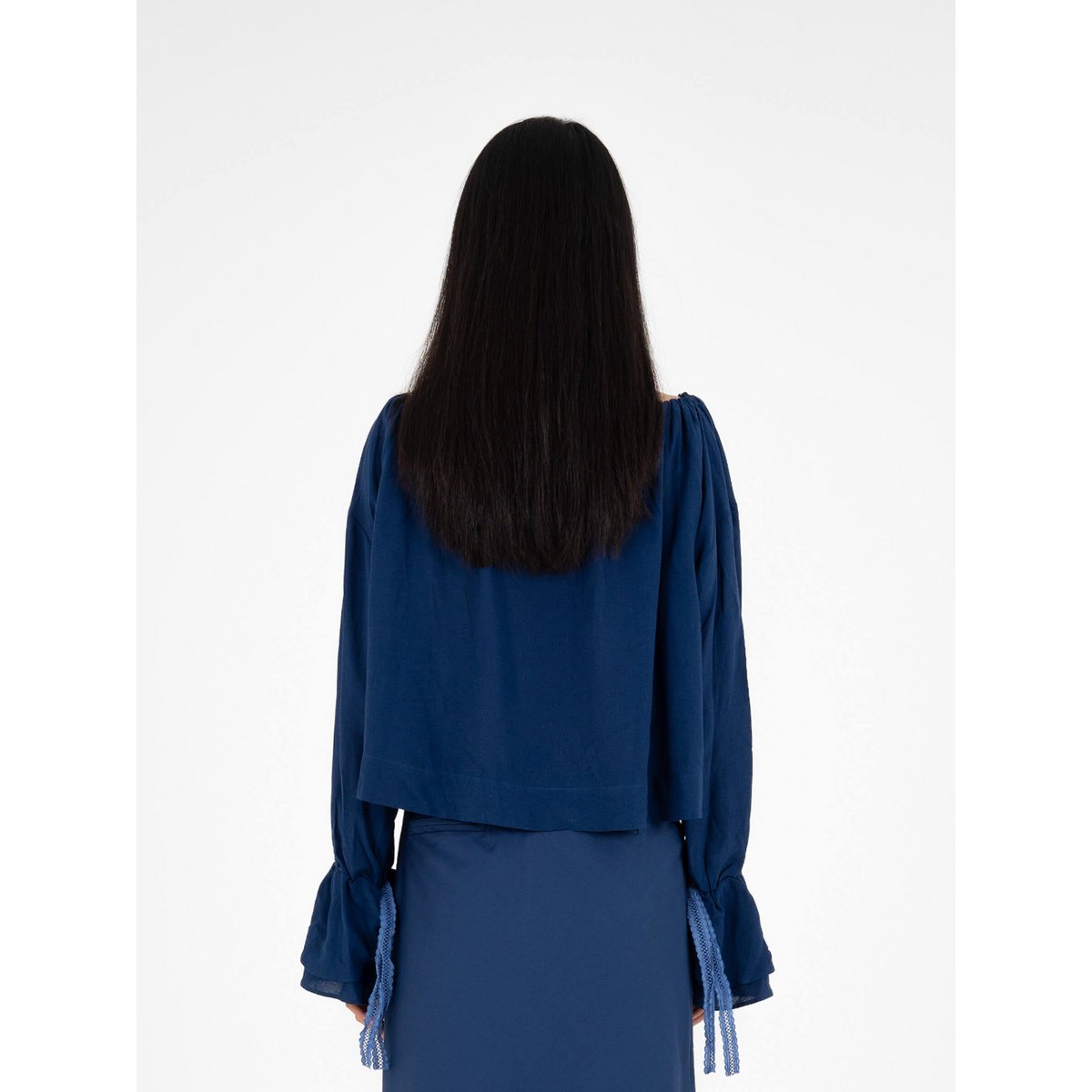 Kleine blaue Bluse