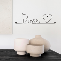 Décoration Murale en Fil de Fer - Ville - "Paris" - à punaiser - Bijoux de Mur