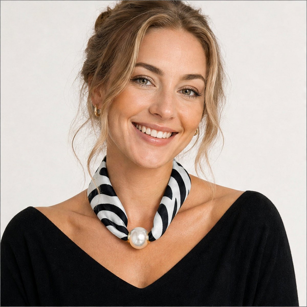 HS Pearl Scarf Zebra Print - Multiple Colors