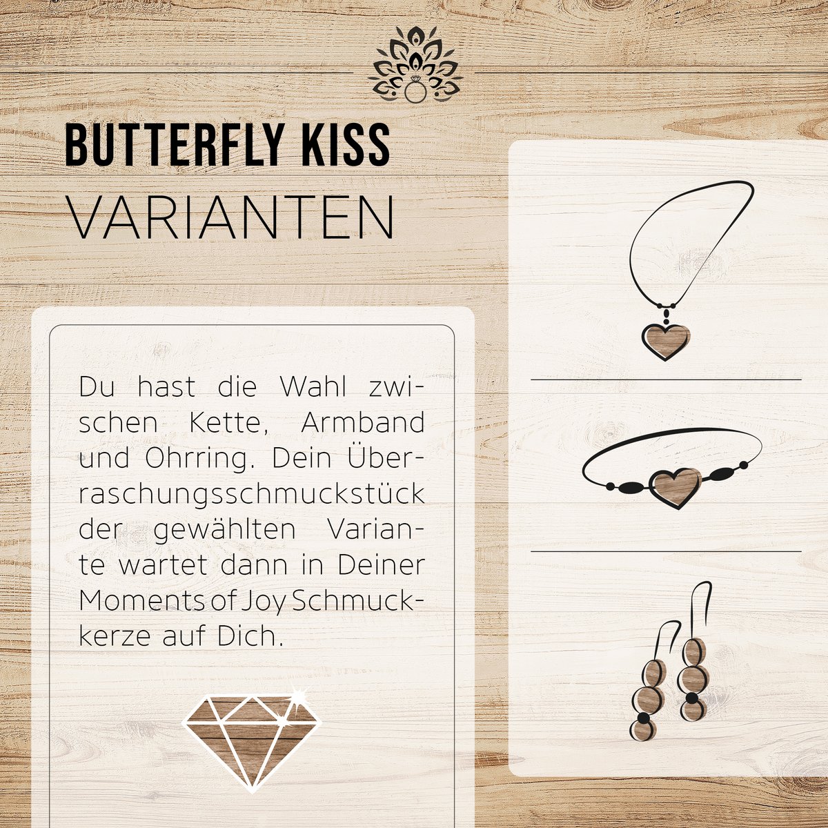 Decorative candle with fresh meadow scent & crackling wooden wick: Butterfly Kiss