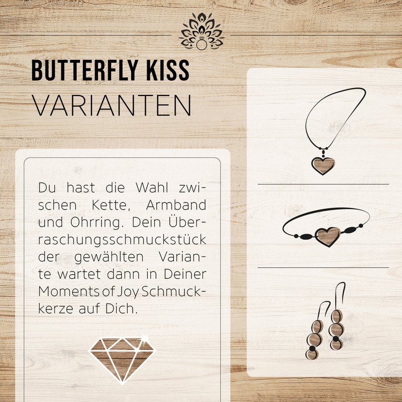 Decorative candle with fresh meadow scent & crackling wooden wick: Butterfly Kiss