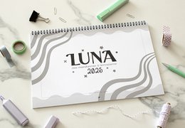 LUNA Planer rodzinny 2025 // Kalendarz miesięczny XL Planer rodzinny dla sześciu osób