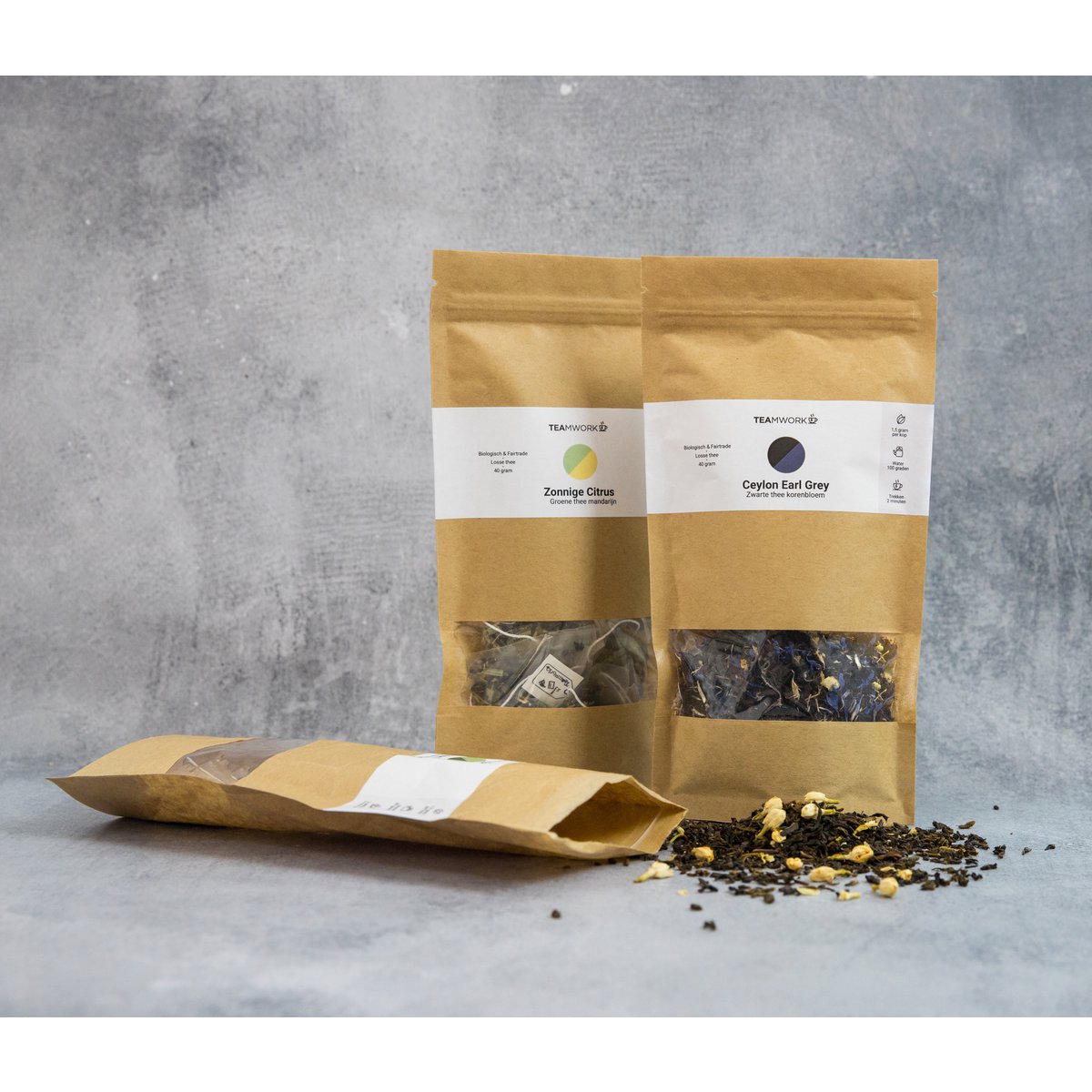 Frische Detox-Tee-Pyramidenbeutel