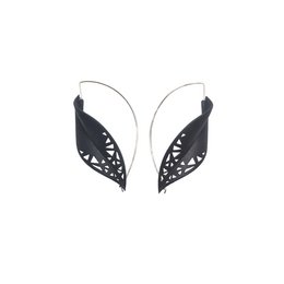 LEAF Earrings Black