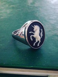 Unicorn Cameo Signet Ring