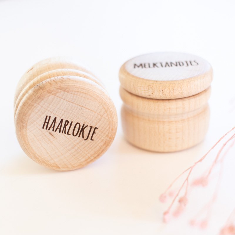 Opbevaringsboks mælketænder + hårlok (SET)