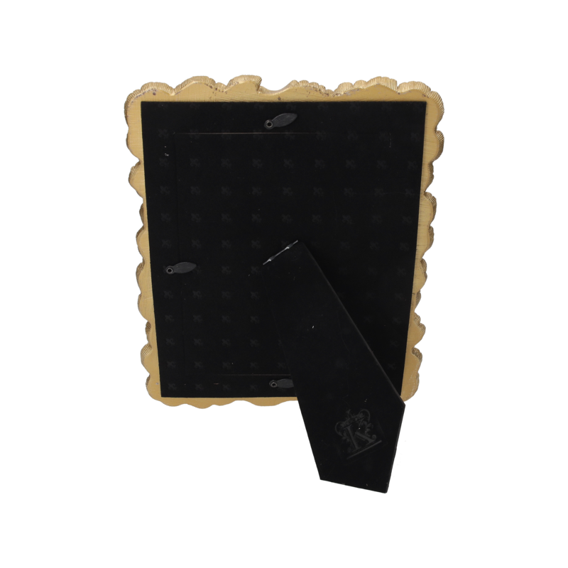 Decorative gold gray resin photo frame 27.5x32 cm