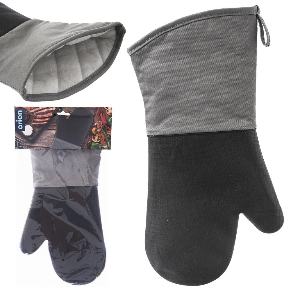 Ofenhandschuh Silikon Black 40x20 cm