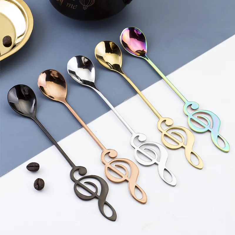 “Clé de Sol” spoon - For tea, coffee or desserts - 4 colors available