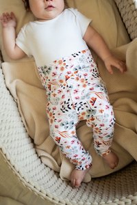 Organic Flower Print Jersey Leggings