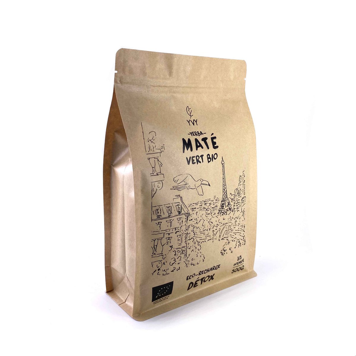 Organic Green Mate - Eco refill 500g of mate