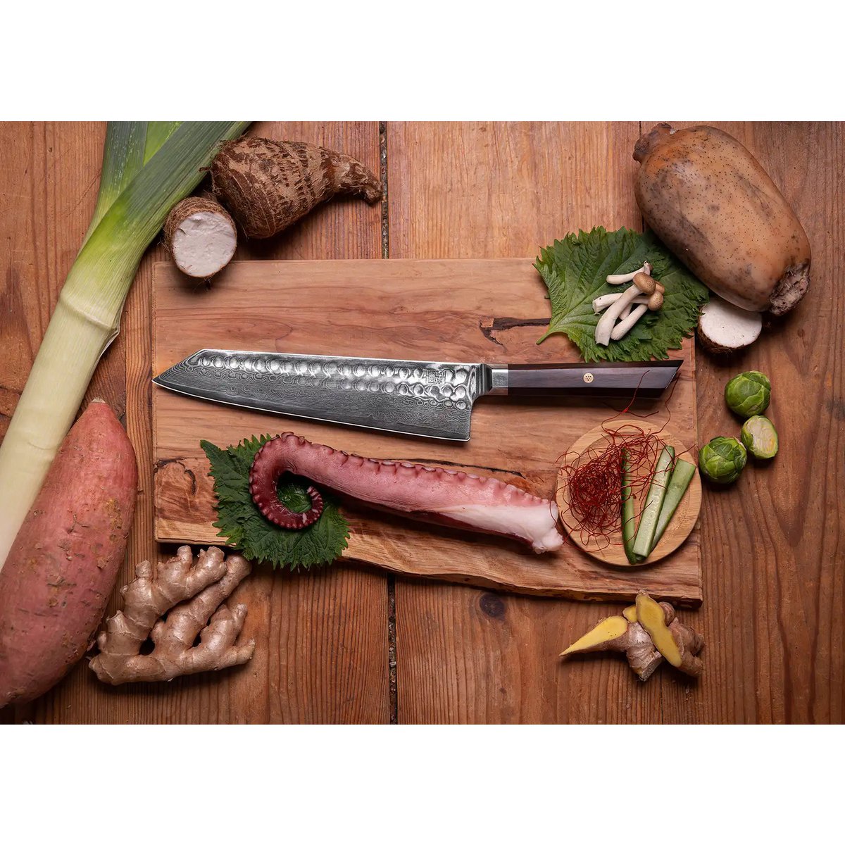Kiritsuke Knife 210 mm - Bunka Damascus Collection