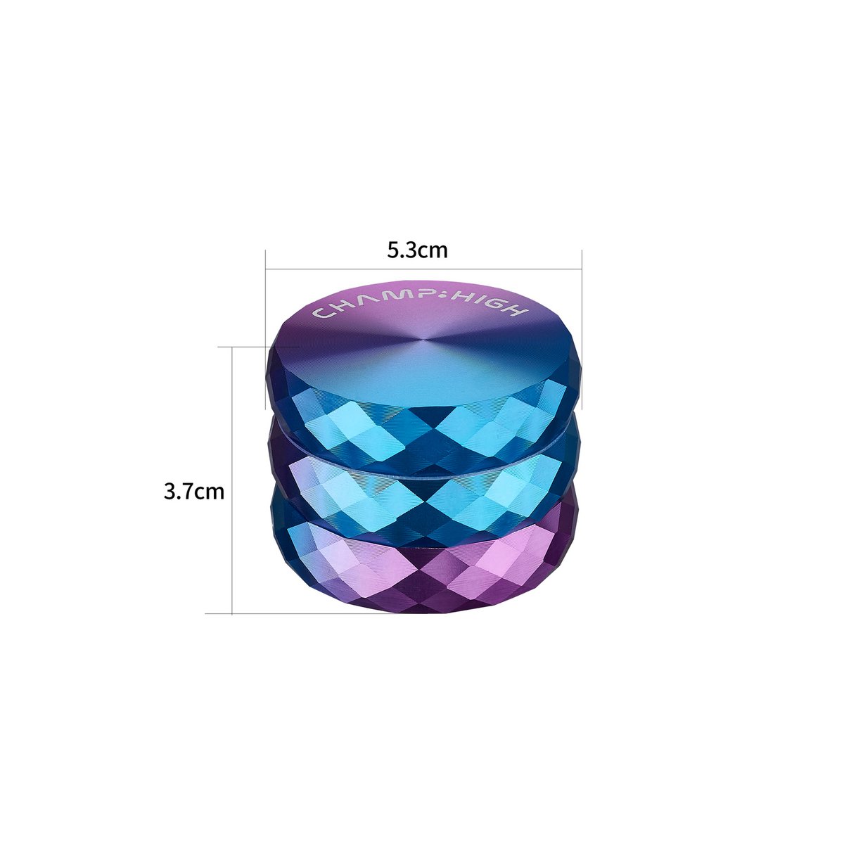 Présentoir 6 moulins à épices duo de couleurs - Effet diamants
