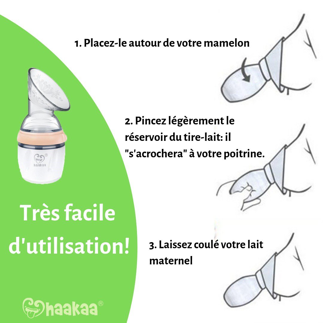 Pack Haakaa Generation 3 Collection-Milch + Flasche 160ml