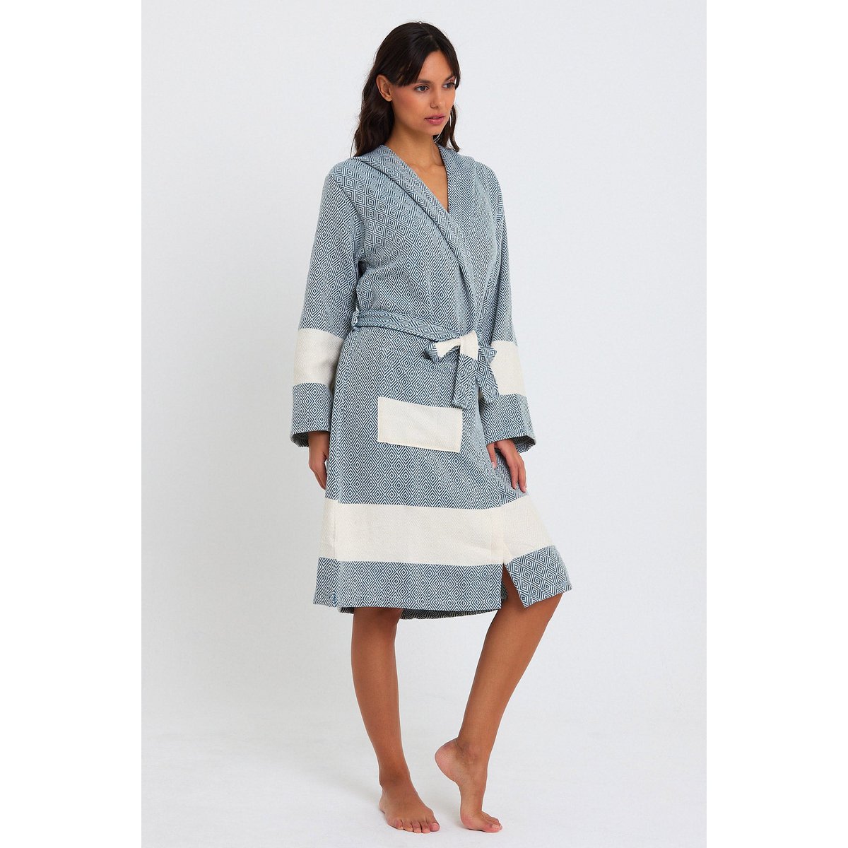 Diamond Bathrobe - Petrol