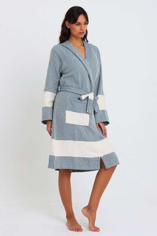Diamond Bathrobe - Petrol