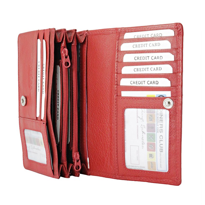 Cartera Mujer Piel Vaqueta - RFID Antideslizante - Cartera Mujer Ideal