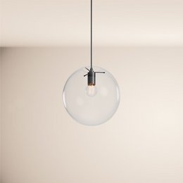 s.luce Orb glazen bol galerijlamp 500cm ophanging zwart