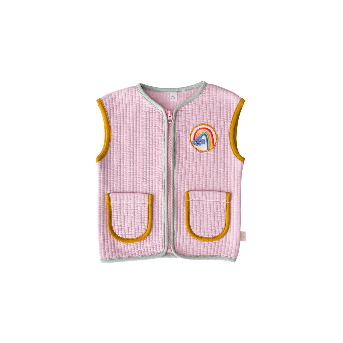 Kontrastbundet quiltet vest - lilla