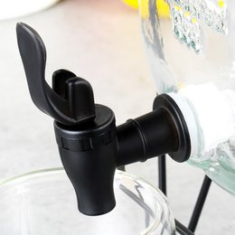 Dispenser med hanen og stå sort 4,2 L