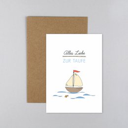 Taufkarte Boot Johannes